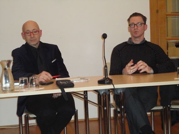 Mag. Otto Friedrich und Mag. Martin Kolosz bei der Diskussion