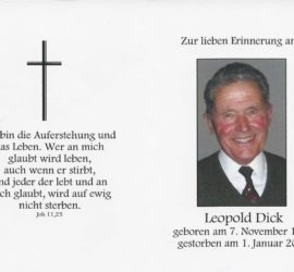 KMB-Altobmann Leopold Dick Schöngrabern verstorben