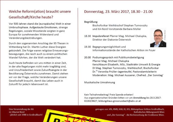 Die Einladung zur Weinviertelakademie 2017