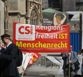 Schweigemarsch der CSI - KMB solidarisch mit verfolgten Christen