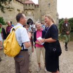 WB Stepan Turnovsky im Gespräch mit Burgherrin Katharina Wilczek