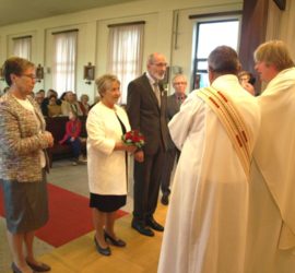 Mag. Christa Patek, Brautpaar Christa und Gottfried Schüller und DI. Wolfgang Patek