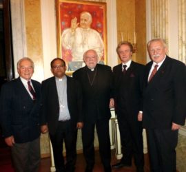 (v.l.n.r.) Dr. Gerhard Schröckenfuchs SCP, Bischof Samson Shukardin aus Pakistan, Apostolischer Nuntius Erzbischof Dr. Peter Stephan Zurbriggen, Dir. Günter Bergauer, DO Richard Wagner