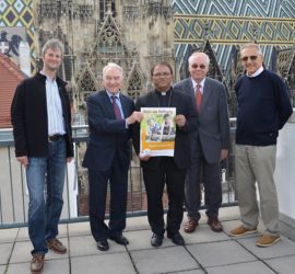 Diözesansekretär Dr. Michael Juppe, SCP Dr. Gerhard Schröckenfuchs, Bischof Samson Shukardin, Diözesankassier Wilhelm Weiss, Vikariatsobmann Wien Stadt Franz Grassl