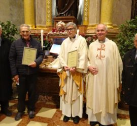 v. li.: DO Richard Wagner, VO Franz Grassl, Pfr. Richard Posch, Domdekan Rudolf Prokschi und VO Johann Schachenhuber