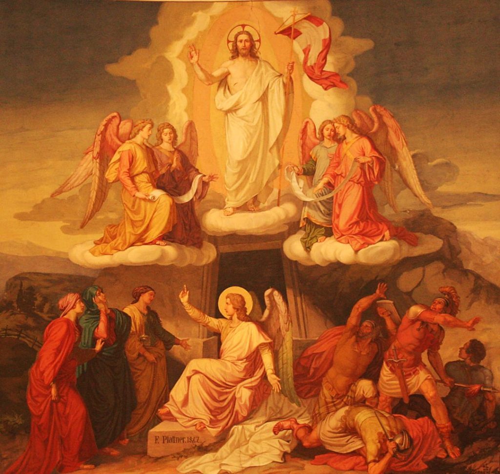 Die Auferstehung Christi: Fresko Franz Plattner (Wikimedia Commons - Flying Pharmacist)