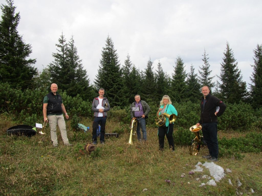 Bereit für den Einsatz: Blasmusik Quintett aus Payerbach – Leitung Jürgen Lind