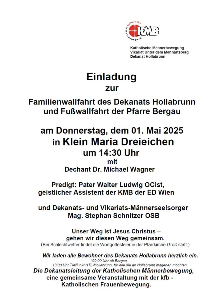 Familienwallfahrt des Dekanats Hollabrunn