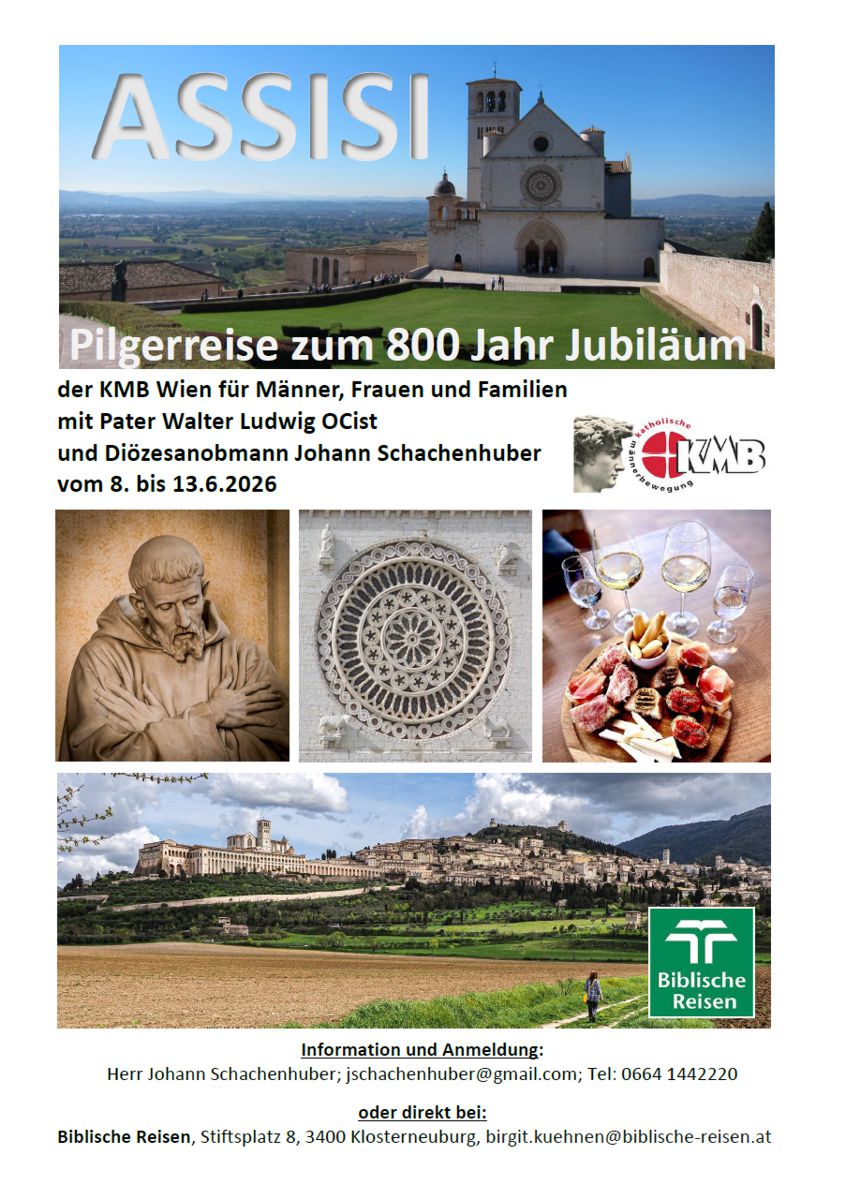 Pilgerreise zum 800 Jahr Jubiläum nach Assisi
