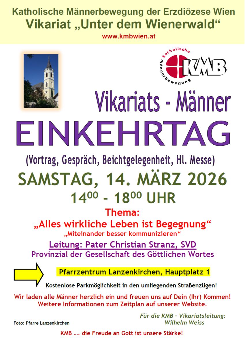 Vikariats Männer-Einkehrtag Lanzenkirchen 2026