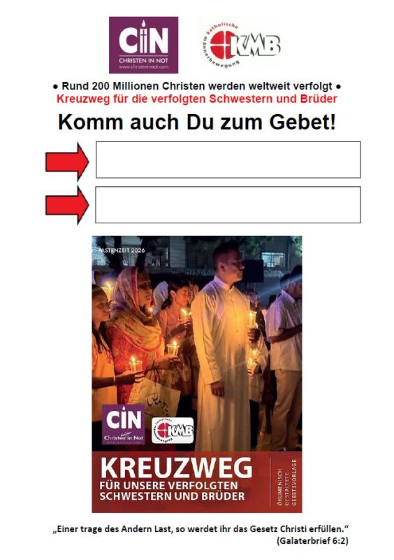 Kreuzweg der verfolgten Christen – Plakat A4 2026